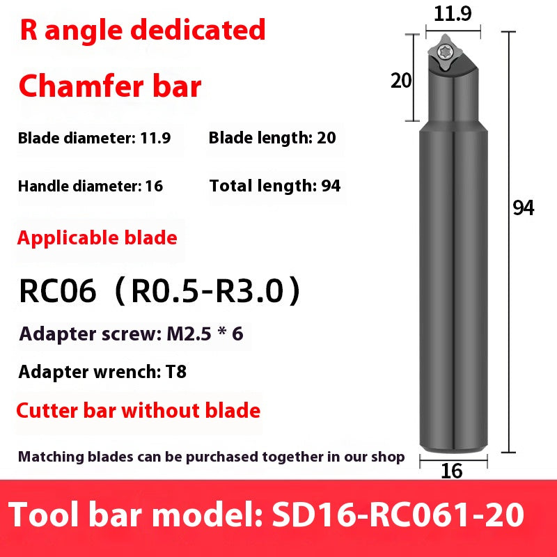 6042 CNC internal R chamfering cutter bar internal R cutter arc positive and negative R chamfering cutter external R chamfering cutter R0.5 1 2 3 4 5 6 Shandong Denso Pricision Tools Co.,Ltd.